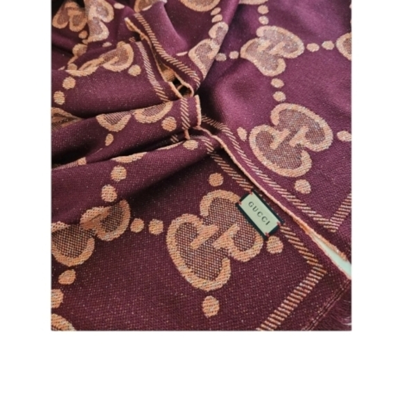 NWT Gucci Pink and Burgundy Scarf - Picture 6 of 8